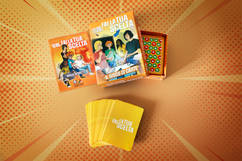 Il gioco di carte "Fai la tua scelta" ispirato al fumetto L'attimo decisivo